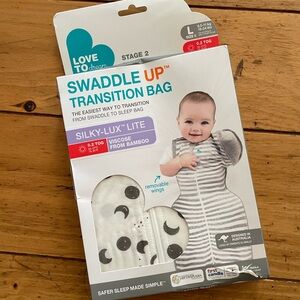 NIB love to dream swaddle with zip off arms size large